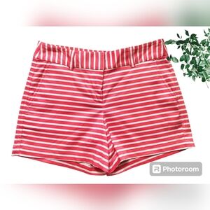 Vineyard Vines Women's Coral White Shorts Striped Size 2